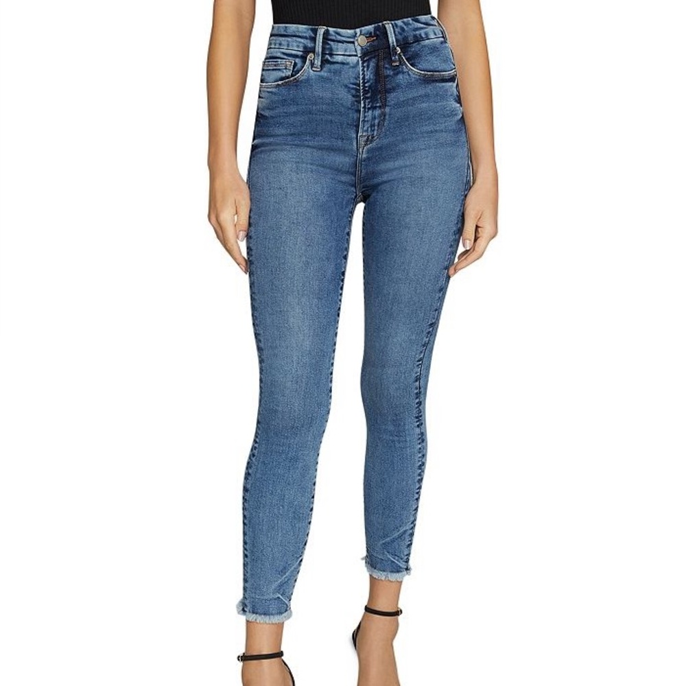 Good American Good Waist Crop Indigo326 Skinny Jeans, Size 6, Inseam 28‎ NWT